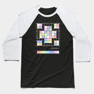 Mydoku_W101_001_006 _F: Sudoku, Sudoku coloring, logic, logic puzzle, holiday puzzle, fun, away from screen Baseball T-Shirt